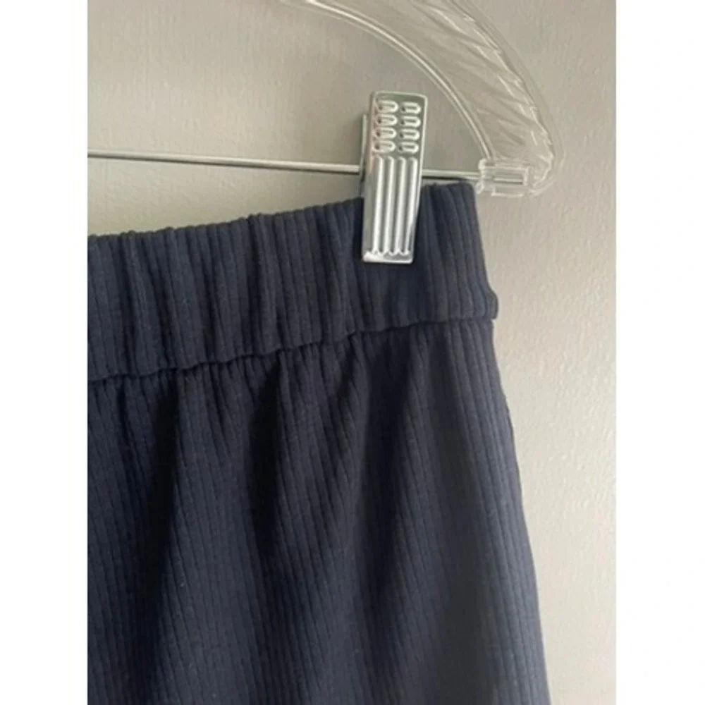CRZ YOGA Ribbed Lounge Shorts Black XL Pull On Casual Athleisure Soft Stretch